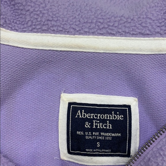 Abercrombie small lavender half-zip sweater - Picture 6 of 6